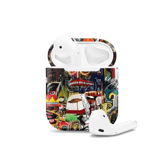 Basquiat Art AirPods Case AirPods Pro AirPods Pro 2 AirPods 3 AirPods 2 Glossy 1879 - Image 1