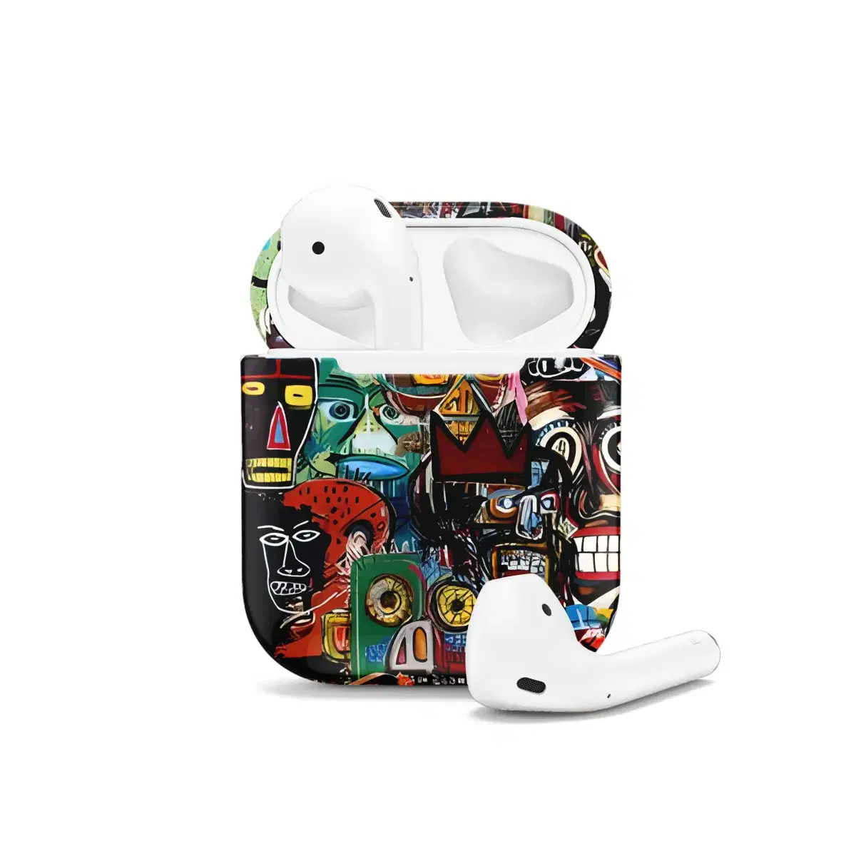 Basquiat Art AirPods Case AirPods Pro AirPods Pro 2 AirPods 3 AirPods 2 Glossy 1882 - Image 1