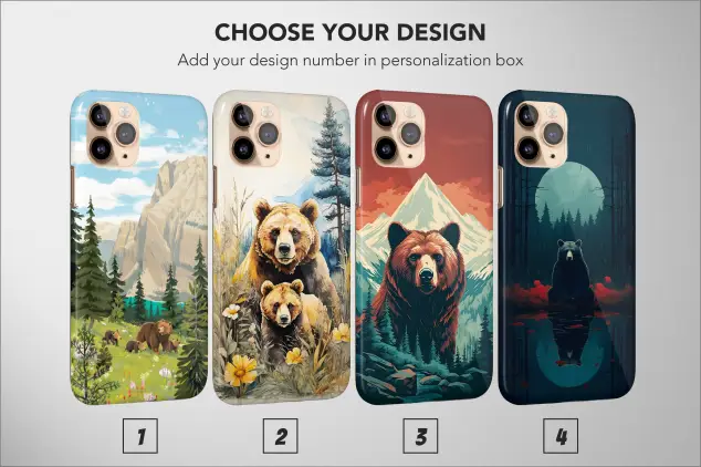 Bear Phone Case Cute Animal Aesthetic Wild Life Cover