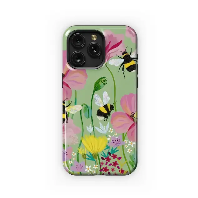 Bees and Blossoms Meadow
 Phone Case iPhone Samsung Cover Pixel 5049
