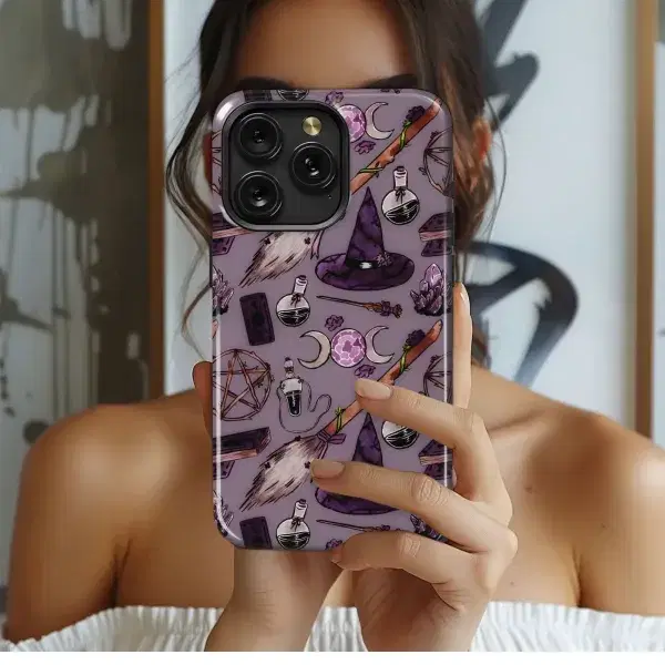 Bewitching Dark Occult Magic Pattern Phone Case iPhone Samsung Cover Pixel 5396 - Image 1