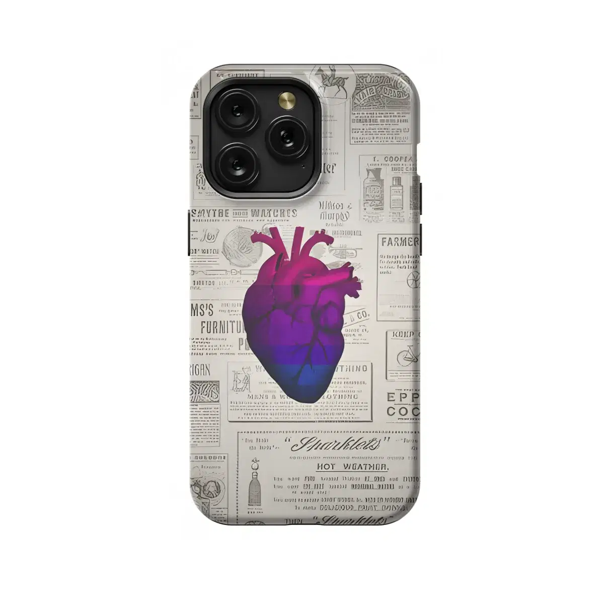 Bi Pride Bisexual Heart Phone Case iPhone Samsung Cover Pixel 1375 - Image 1