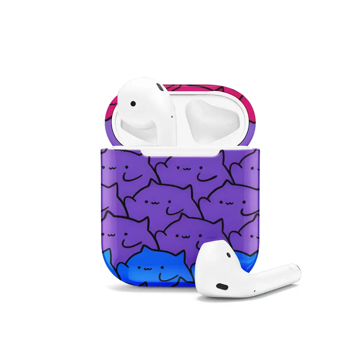Bi Pride Cats Bisexual AirPods Case AirPods Pro AirPods Pro 2 AirPods 3 AirPods 2 Glossy 1365 - Image 1