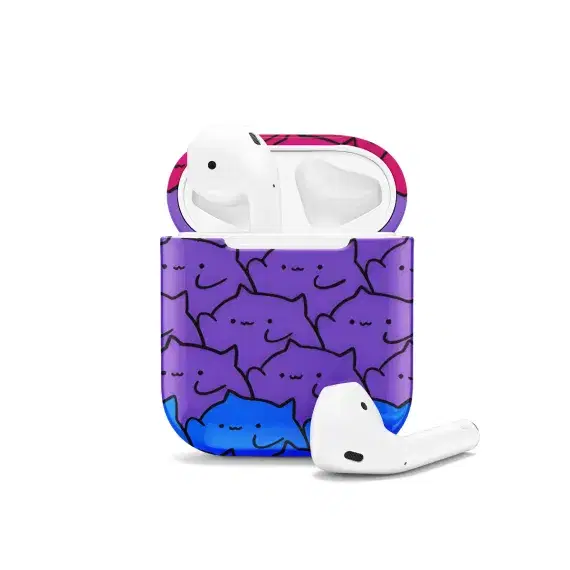 Bi Pride Cats Bisexual AirPods Case AirPods Pro AirPods Pro 2 AirPods 3 AirPods 2 Glossy 1365 - Image 1
