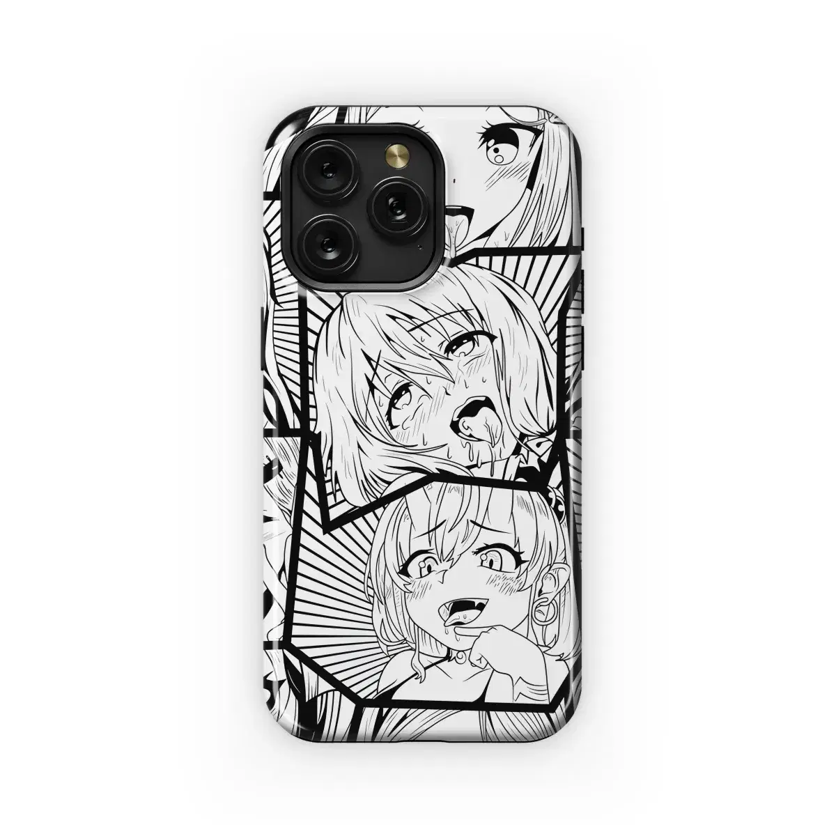 Black Ahegao Phone Case iPhone Samsung Cover Pixel 2221 - Image 1