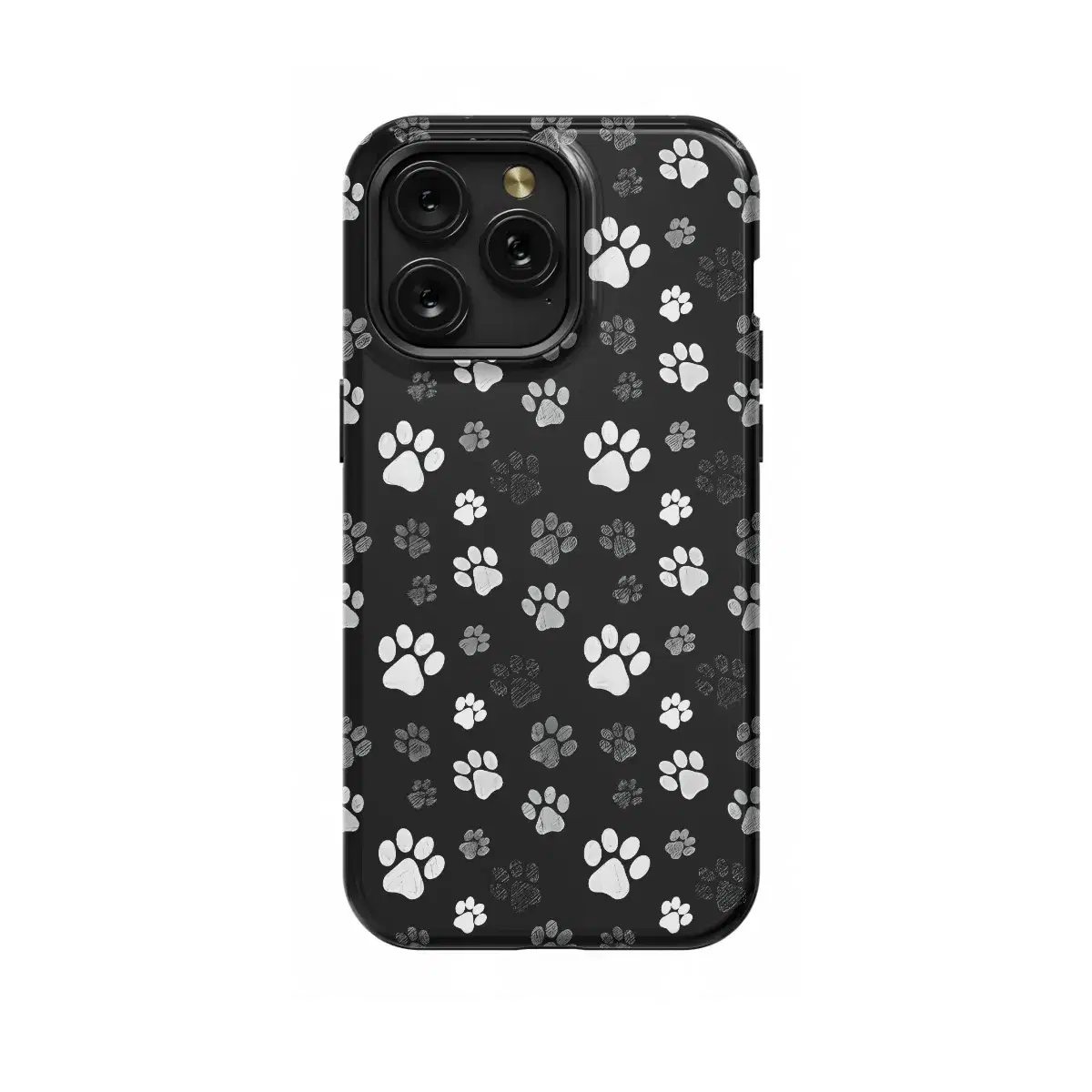 Black and White Animal Cat Dog Paw Phone Case iPhone Samsung Pixel & More 181 - Image 1