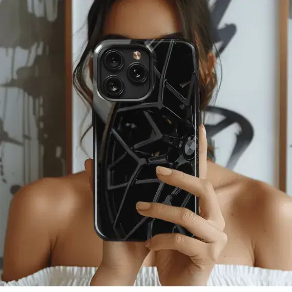 Black BMW Alloy Wheel
 Phone Case iPhone Samsung Cover Pixel 4424 - Image 1