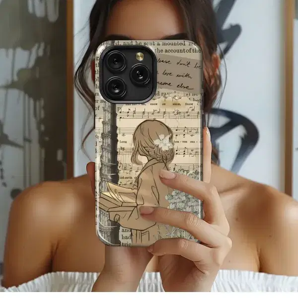 Black Bow Watercolor Print Phone Case iPhone Samsung Cover Pixel 4540 - Image 1