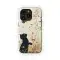 Black Cat Butterfly Meadow Art Phone Case iPhone Samsung Cover Pixel 5385 - Image 1