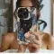 Black Cat in Flowers Phone Case iPhone Samsung Cover Pixel 3561 - Image 2