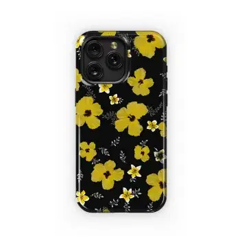 Black Floral Cluster Phone Case iPhone Samsung Cover Pixel 2742 - Image 1