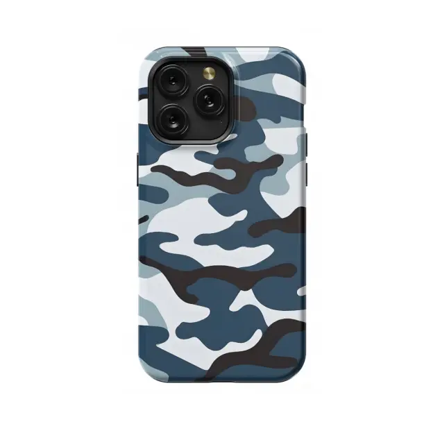 Blue and White Camouflage Phone Case iPhone Samsung Pixel & More 59