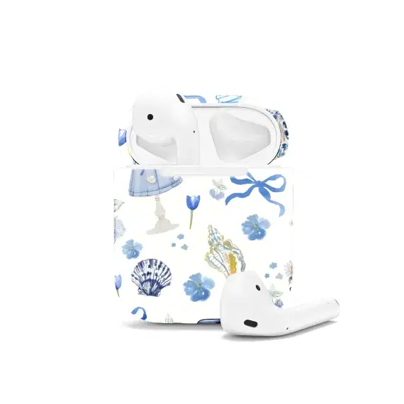Blue Collage Coquette Bow AirPods Case AirPods Pro AirPods Pro 2 AirPods 3 AirPods 2 Glossy 1568 - Image 1