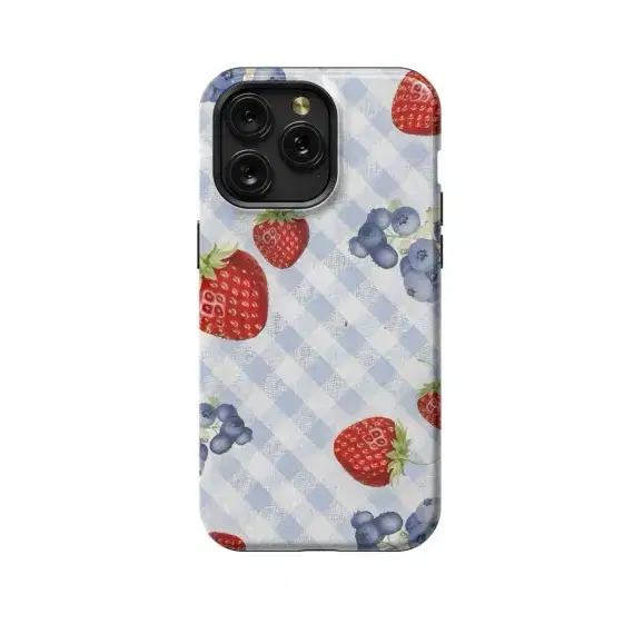 Blue Coquette Strawberry Blueberry Phone Case iPhone Samsung Cover Pixel 1015 - Image 1