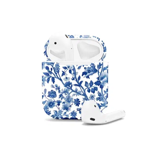 Blue Flower French Toile De Jouy AirPods Case AirPods Pro AirPods Pro 2 AirPods 3 AirPods 2 Glossy 1190 - Image 1