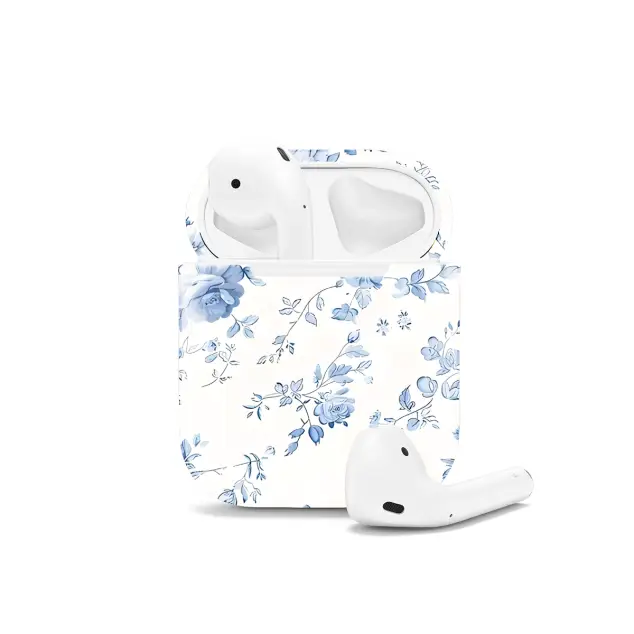 Blue Flower French Toile De Jouy AirPods Case AirPods Pro AirPods Pro 2 AirPods 3 AirPods 2 Glossy 1465