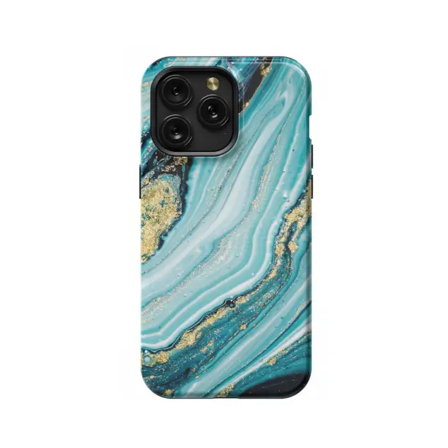 Blue Golden Wave Phone Case iPhone Samsung Pixel & More
