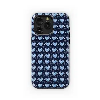 Blue Hearts & Stars
 Phone Case iPhone Samsung Cover Pixel 5588 - Image 1