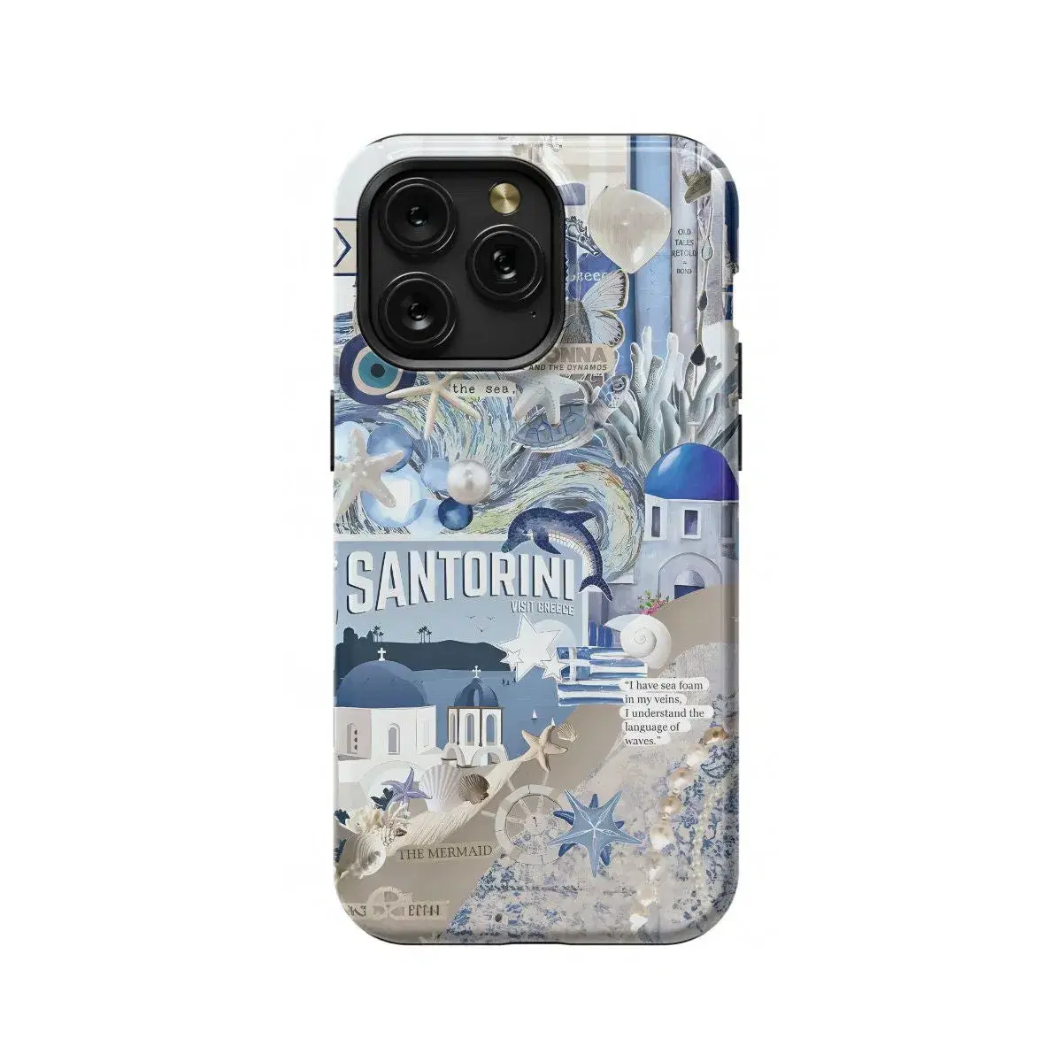 Blue Sea Star Pearl Delfin Collage Phone Case iPhone Samsung Pixel & More #540 - Image 1