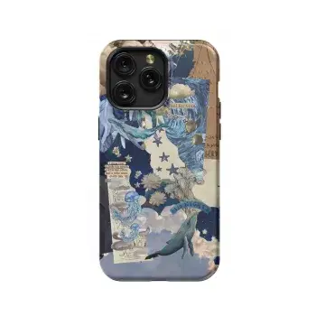 Blue Sea Star Pearl Delfin Collage Phone Case iPhone Samsung Pixel & More #541 - Image 1