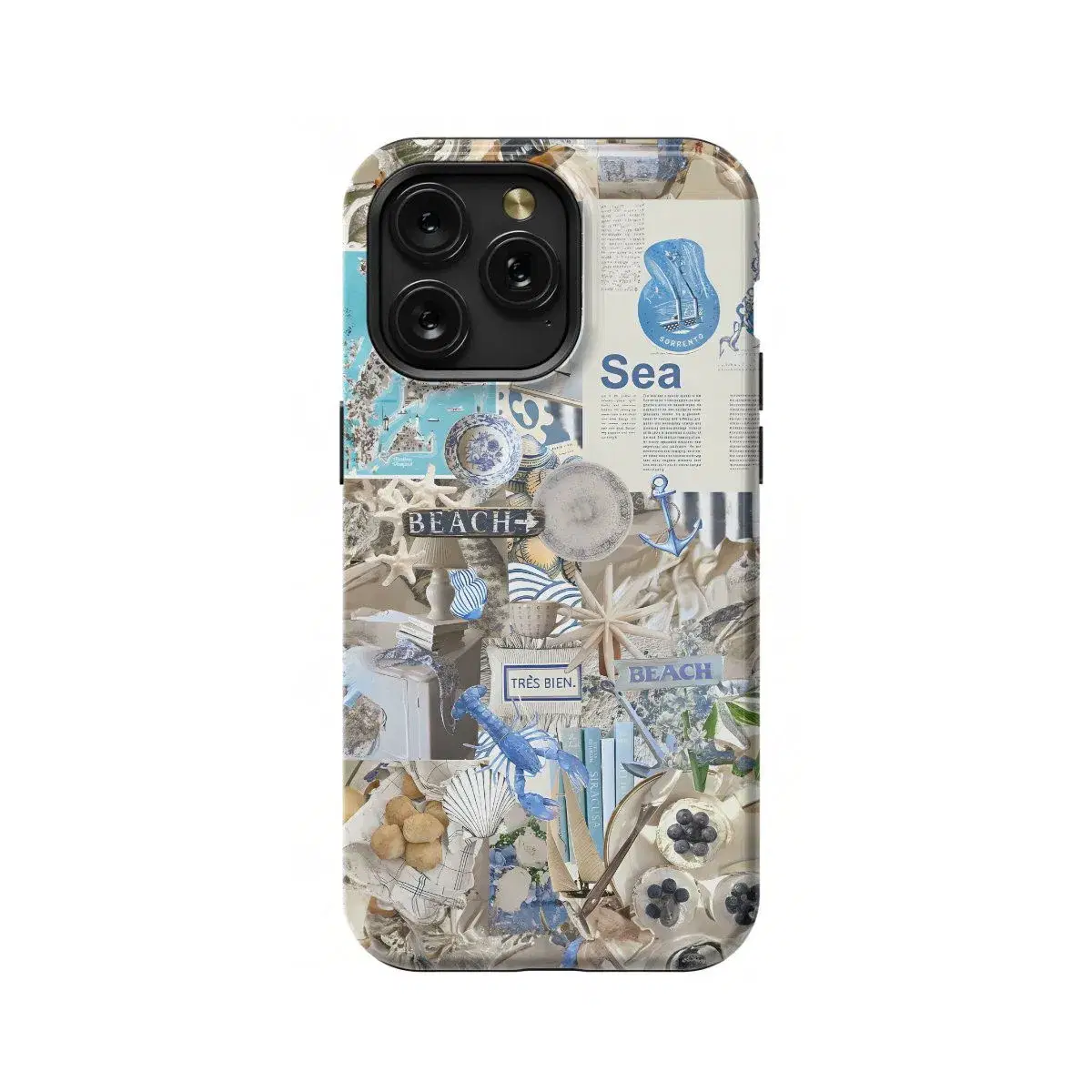 Blue Sea Star Pearl Delfin Collage Phone Case iPhone Samsung Pixel & More #542 - Image 1