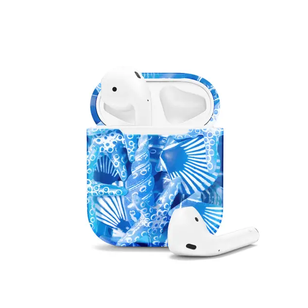 Blue Summer Abstract Sea Shell AirPods Case AirPods Pro AirPods Pro 2 AirPods 3 AirPods 2 Glossy 1470