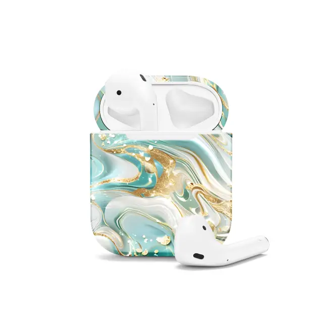 Blue White Marble AirPods Case AirPods Pro AirPods Pro 2 AirPods 3 AirPods 2 Glossy 1495