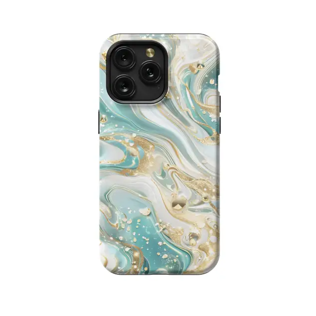 Blue White Marble Phone Case iPhone Samsung Pixel & More 175
