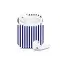 Blue White Navy Striped AirPods Case AirPods Pro AirPods Pro 2 AirPods 3 AirPods 2 Glossy 1615 - Image 1