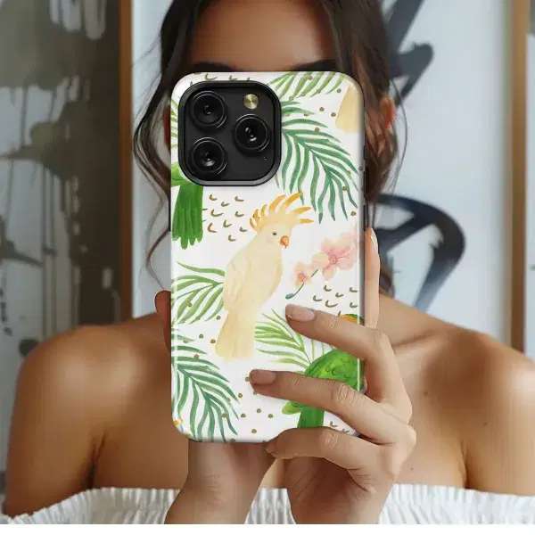 Blush Bloom Butterfly Pattern Phone Case iPhone Samsung Cover Pixel 5442 - Image 1