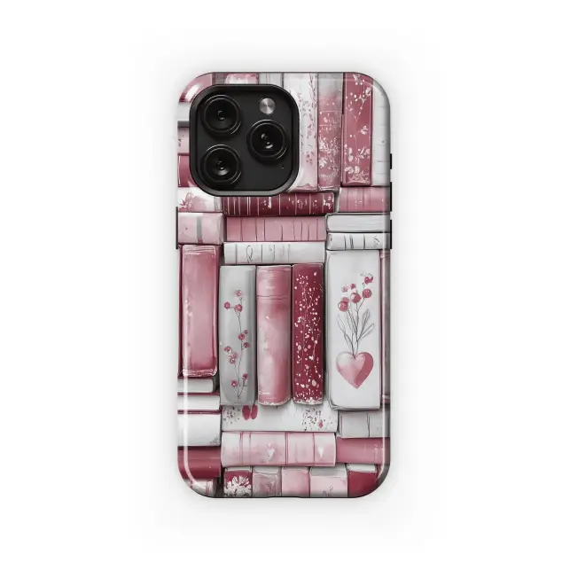 Blush Book Stack Design
 Phone Case iPhone Samsung Cover Pixel 4481