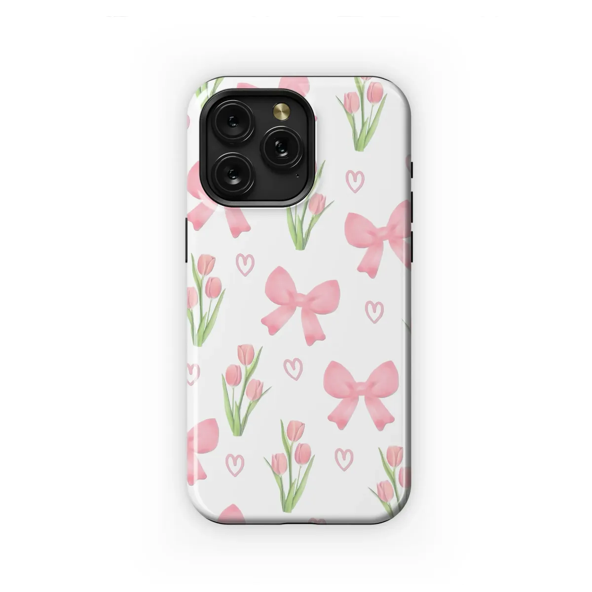Blushing Tulips and Silken Bows Phone Case iPhone Samsung Cover Pixel 6919 - Image 1