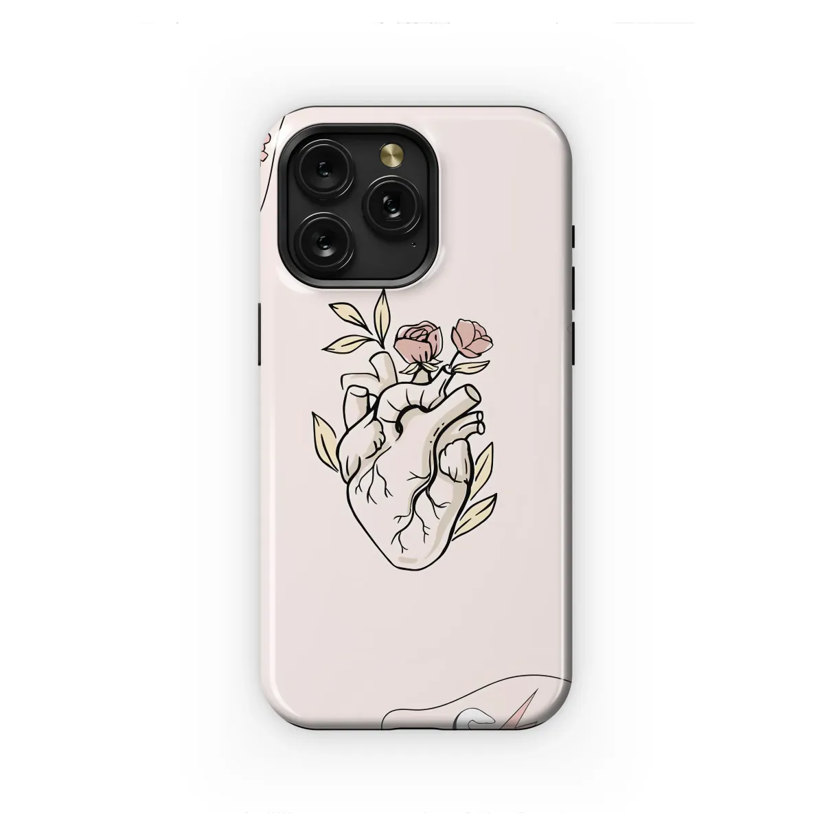 Boho Anatomical Heart Medical Illustration Phone Case Cover for iPhone 17 Pro Max 16 15 Plus 14 13 Mini Samsung S25 S24 Pixel 10 9 8194 - Image 1
