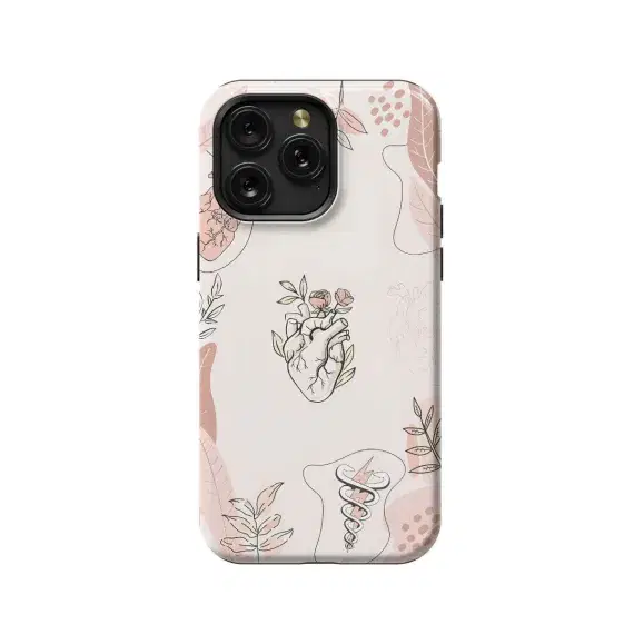 Boho Style Heart Phone Case iPhone Samsung Pixel & More - Image 1