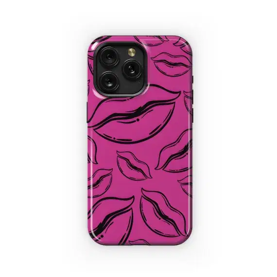 Boho Style Lips Print Phone Case iPhone Samsung Cover Pixel 3175 - Image 1