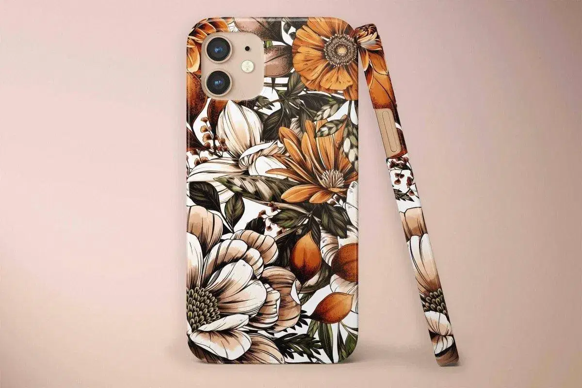 Boho Tropical Flower Phone Case Botanical Cover - Image 1
