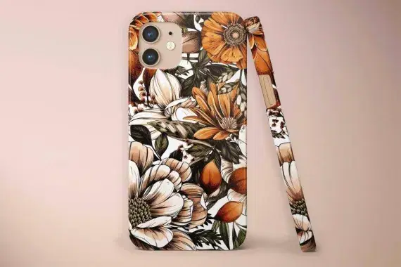 Boho Tropical Flower Phone Case Botanical Cover - Image 1