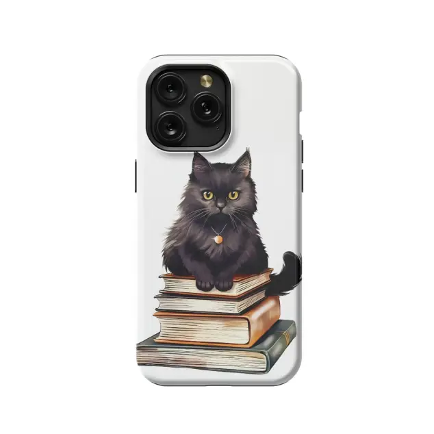 Book Black Cat Lover Phone Case iPhone Samsung Pixel & More