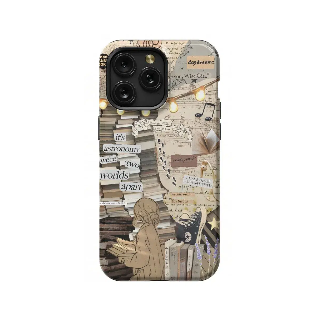 Book Lover Bookish Collage Phone Case iPhone Samsung Pixel & More - Image 1