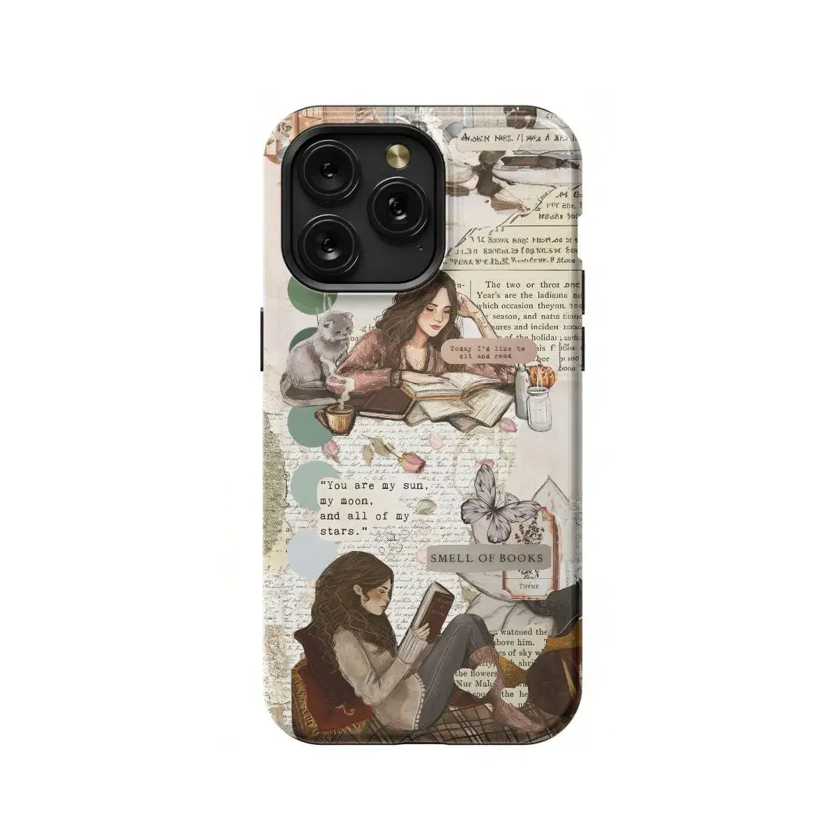 Book Lover Bookish Collage Phone Case iPhone Samsung Pixel & More #425 - Image 1