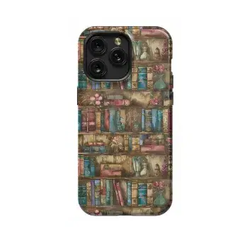 Book Lover Bookshelf Phone Case iPhone Samsung Cover Pixel 1406 - Image 1