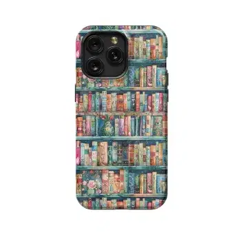 Book Lover Bookshelf Phone Case iPhone Samsung Cover Pixel 1649 - Image 1
