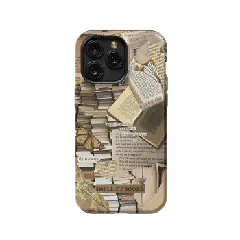 Book Lover Collage Butterfly Phone Case iPhone Samsung Pixel & More - Image 1