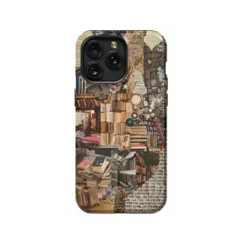 Book Lover Collage Phone Case iPhone Samsung Pixel & More - Image 1