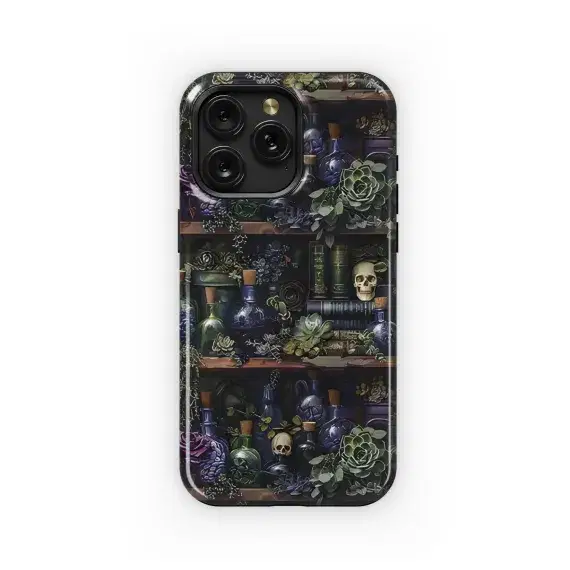 Book Lover Gothic Bookshelf Witchy Spell Phone Case iPhone Samsung Cover Pixel 1912 - Image 1