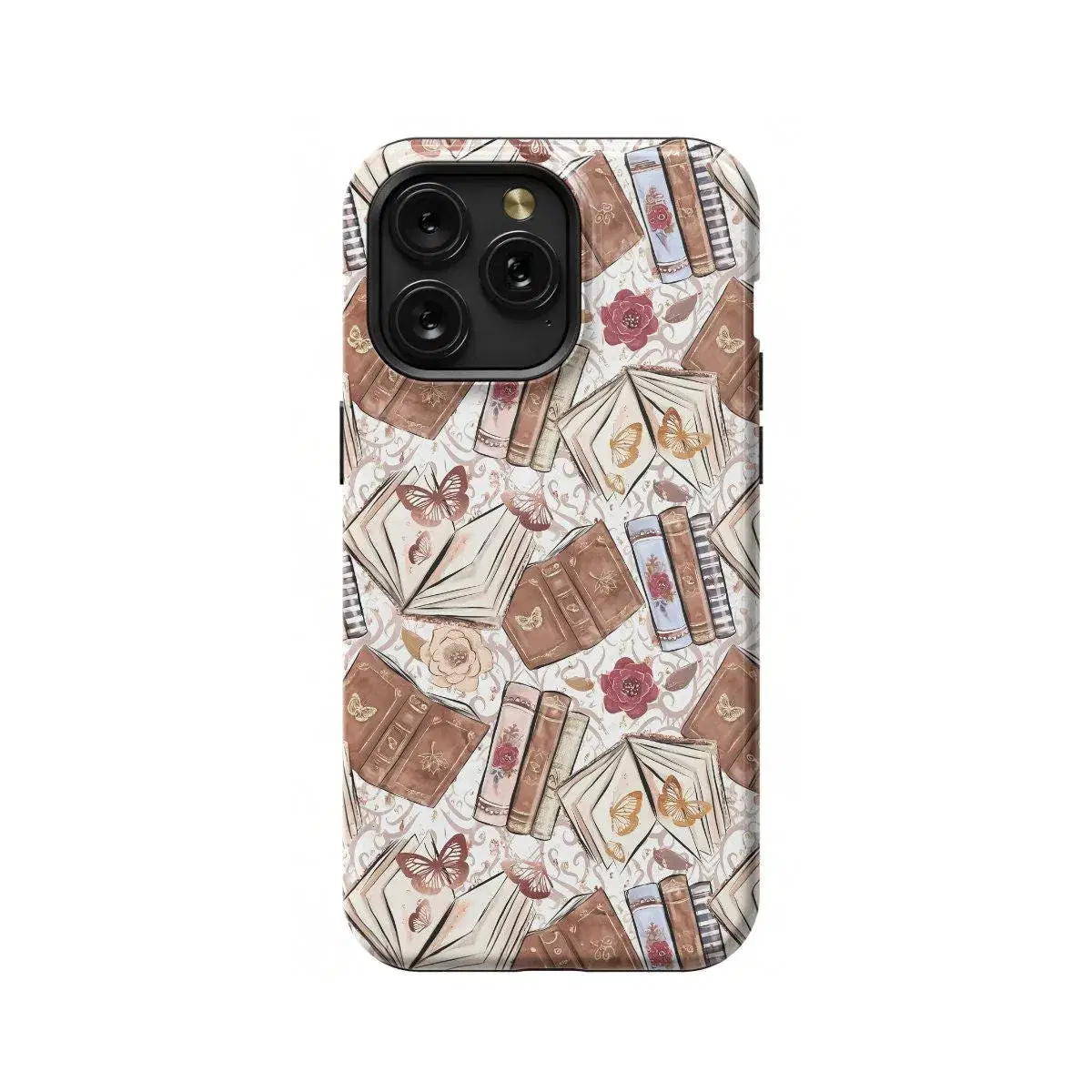 Book Lover Pattern Floral Phone Case iPhone Samsung Pixel & More - Image 1