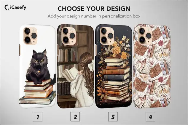 Book Lover Phone Case Bookish Aesthetic Cat Cover