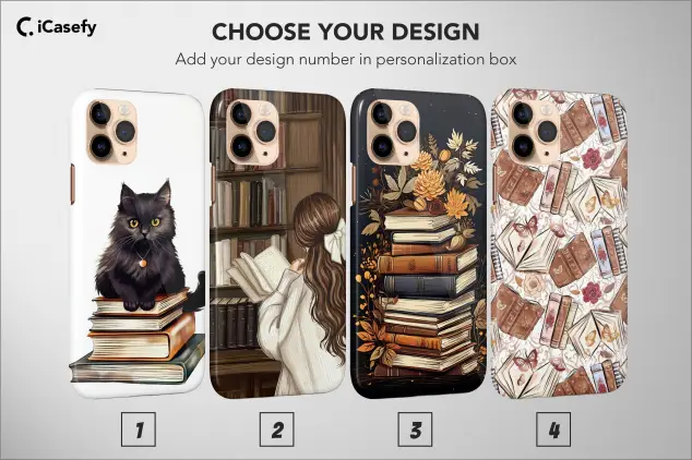 Book Lover Phone Case Bookish Aesthetic Cat Cover