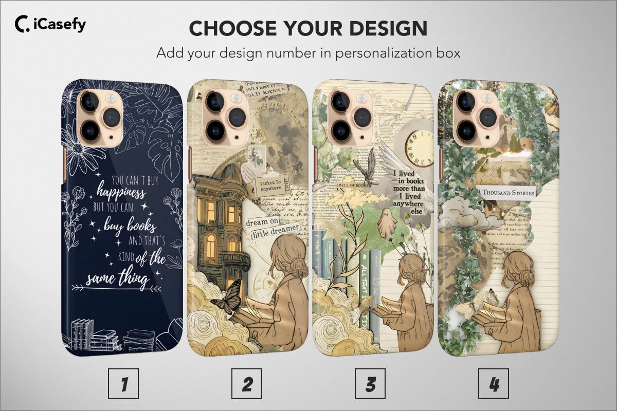 Book Lover Phone Case Bookish Aesthetic Cover - iCasefy Book Lover Phone Case Bookish Aesthetic Cover - iCasefy