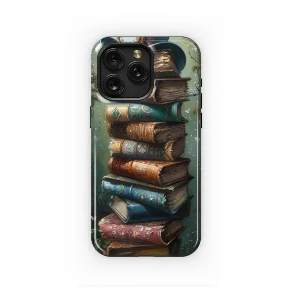 Book Lover Stack of Books Phone Case iPhone Samsung Cover Pixel 1960 - Image 1